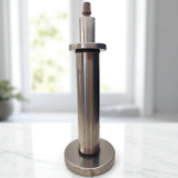 1970s simar stainless steel table lamp - industrial modernist design