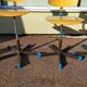 Set of 4 adjustable swivel sewing workshop chairs
