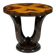Une table d'appoint ronde Art Déco en hêtre, palissandre & loupe d'orme