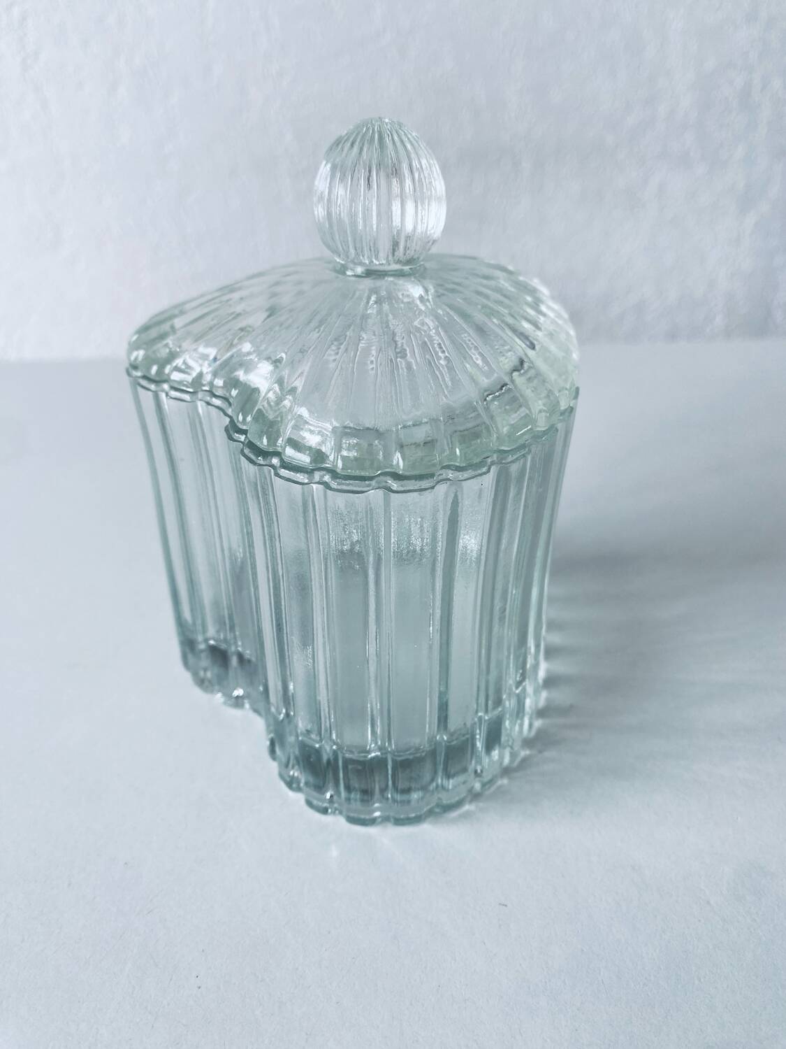 Glass heart candy box