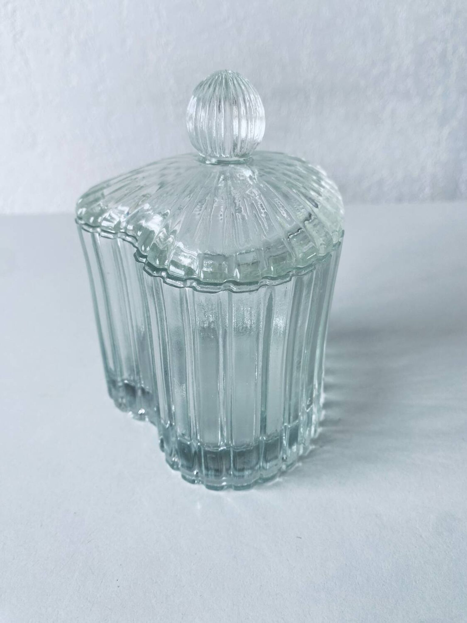 Bonbonnière cœur en verre