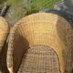 Pair of rattan armchairs