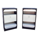 Pair of vintage Space Age bedside tables – Retro-futuristic design