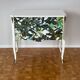 Gustavian commode with wallpaper from Christian Lacroix, 1950s