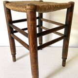 Straw and wood stool