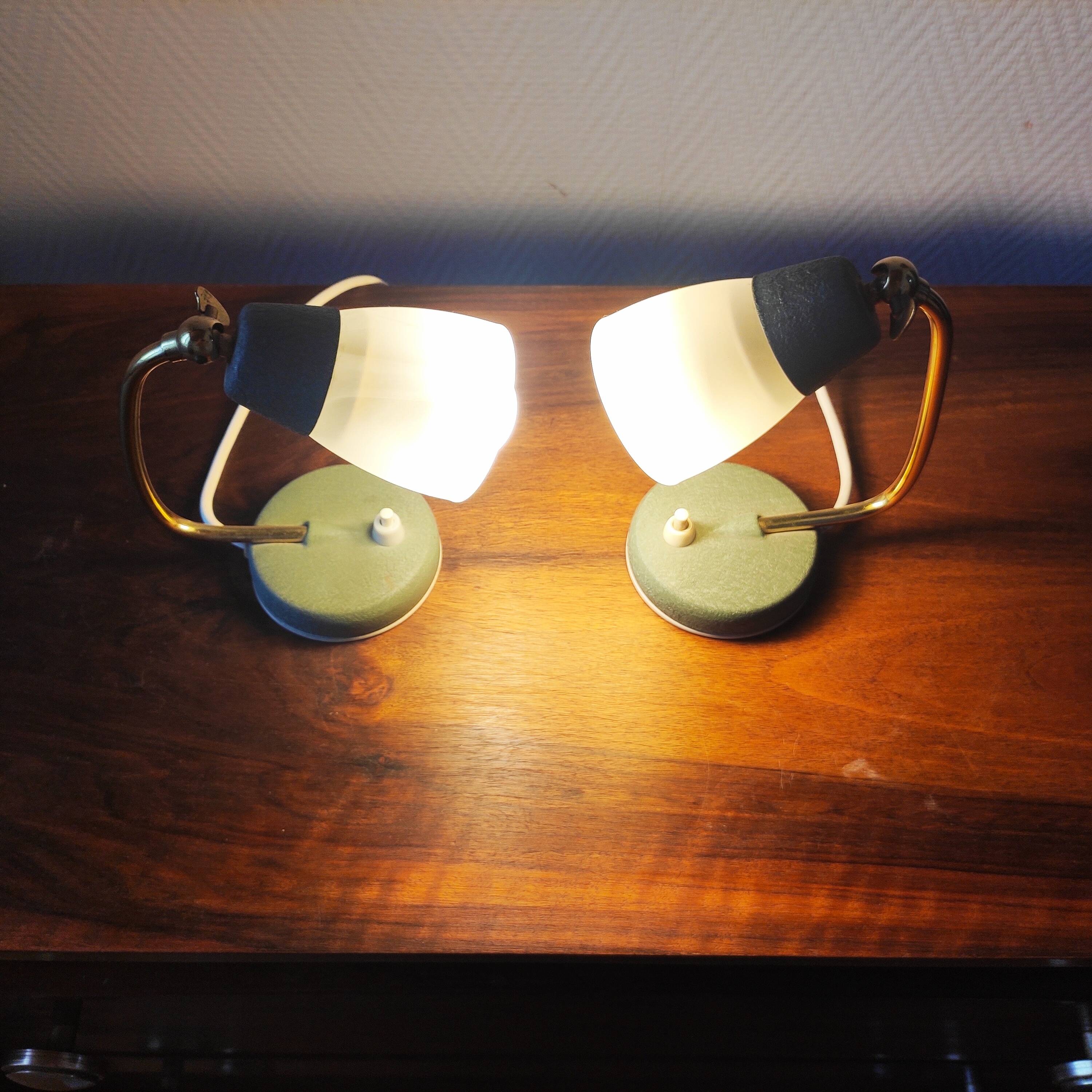 Pair of Mid-Century Bedside Lamps