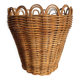 Vintage rattan cache pot