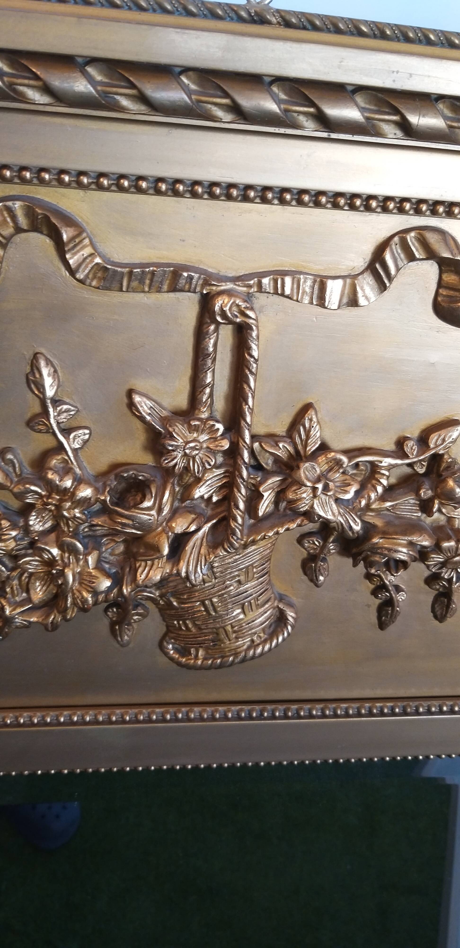 Golden trumeau mirror 73x135cm