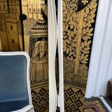 Bed basket Louis XV blue velvet