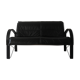 Black leather sofa by tord björklund for ikea, 1980