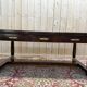 Bureau plat de style Empire en acajou et cuir vert