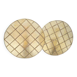 Pair of squared wall lights from the 70s