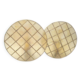 Pair of squared wall lights from the 70s