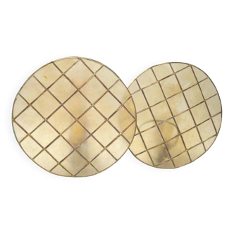 Pair of squared wall lights from the 70s