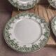 Beautiful set of 4 antique ironstone plates from Saint-Amand and Hamages, Estival model.