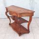 Large console from the Napoleonic III era in walnut and walnut burl.