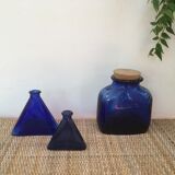 Vintage cobalt blue glass pot