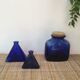 Vintage cobalt blue glass pot
