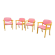 Série de 4 fauteuils vintage années 70-80