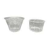 Two individual old jam jars