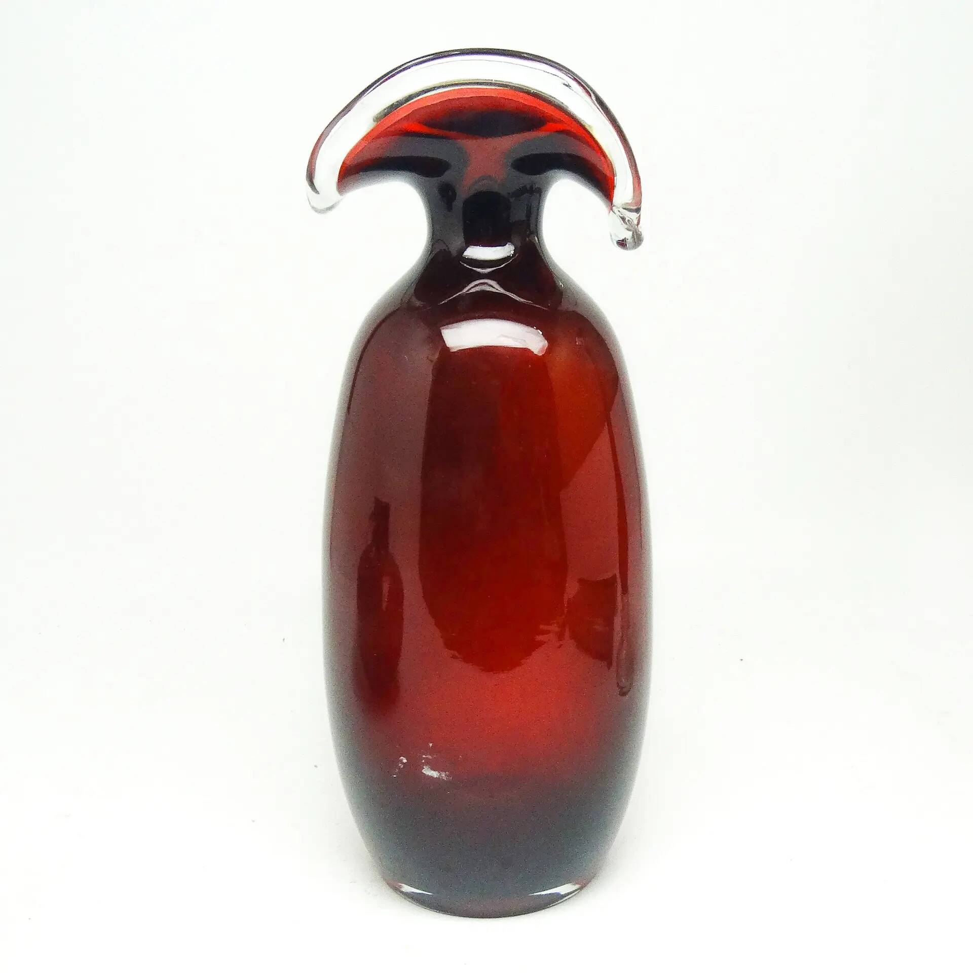 Mid-century modern vase, glass, Poland, 1970s