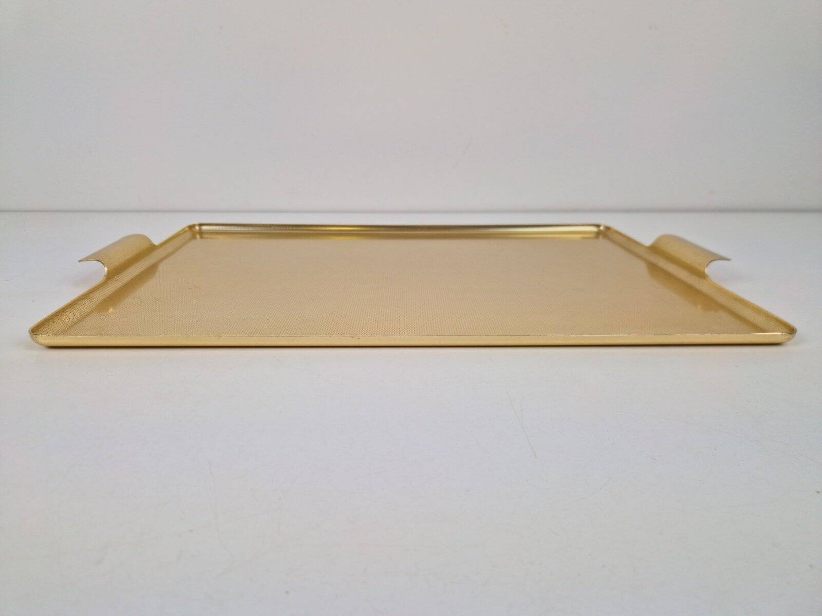 Large Gold-Anodised Aluminium Tray by Kaymet, 1950s