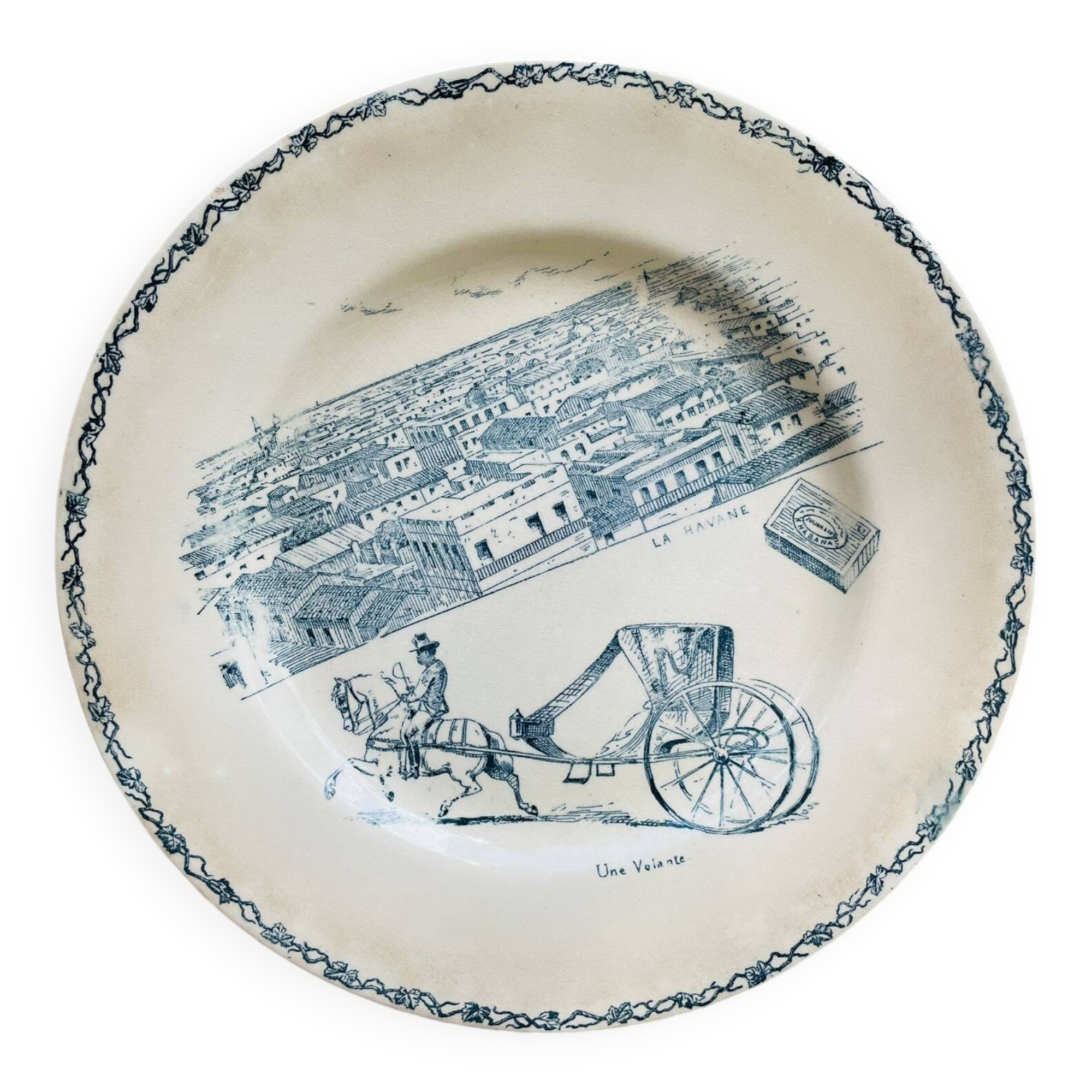 Flat ironstone plate KG Lunéville