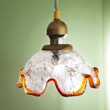 Large Murano glass retractable hanging lamp