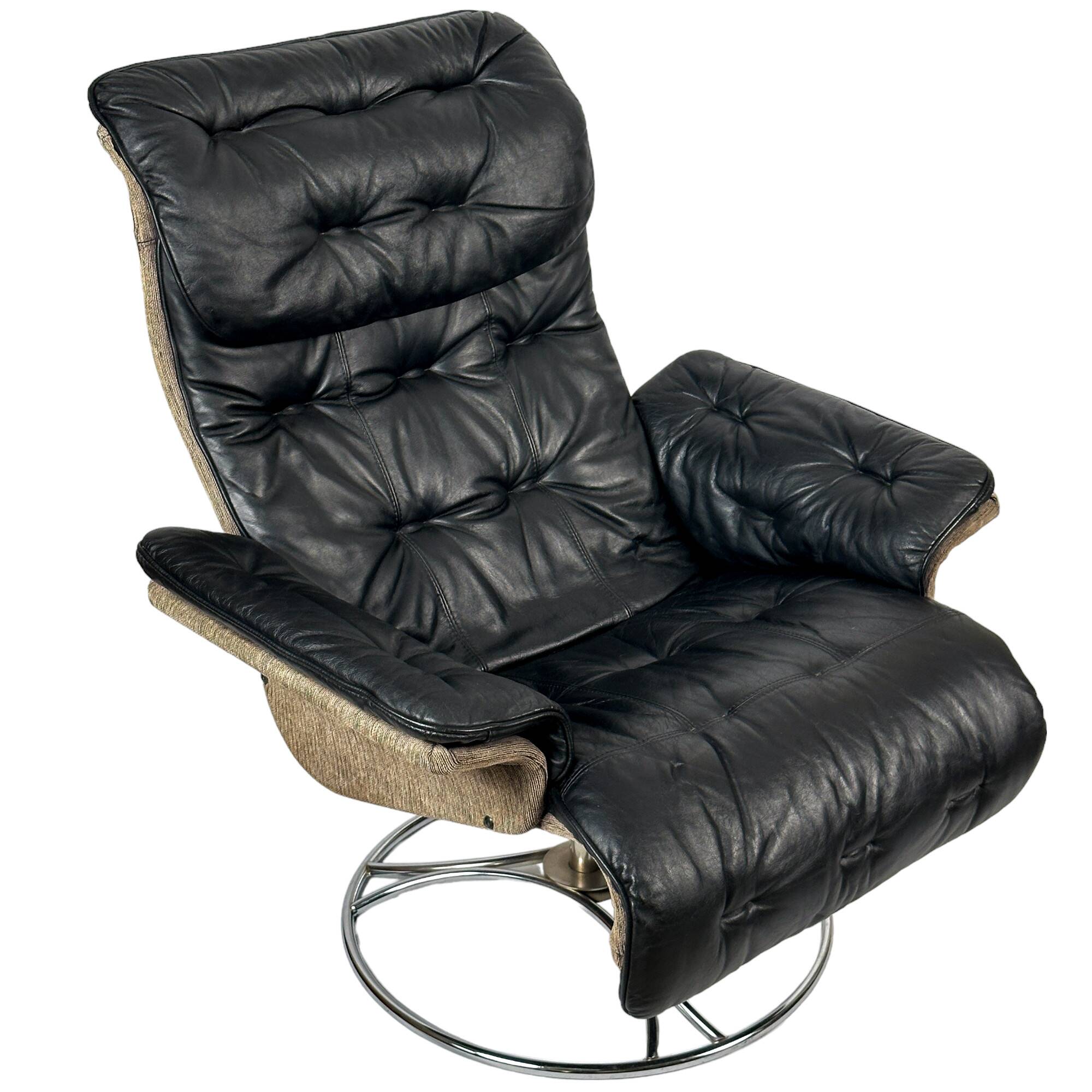 Authentic Söderbergs swivel lounge chair, made in Sweden - 1970s