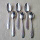Set of 6 teaspoons in silver metal Vintage Goldsmith Apollo