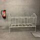 Old vintage wrought iron bench bed