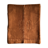 Old linen sheet and rust-tinted cotton