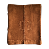 Old linen sheet and rust-tinted cotton