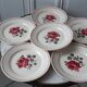 Set of 6 flat plates Badonviller years 30-40
