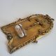 Antique Wall-mounted Bronze Font in Louis XVI Style Crucifix Cross