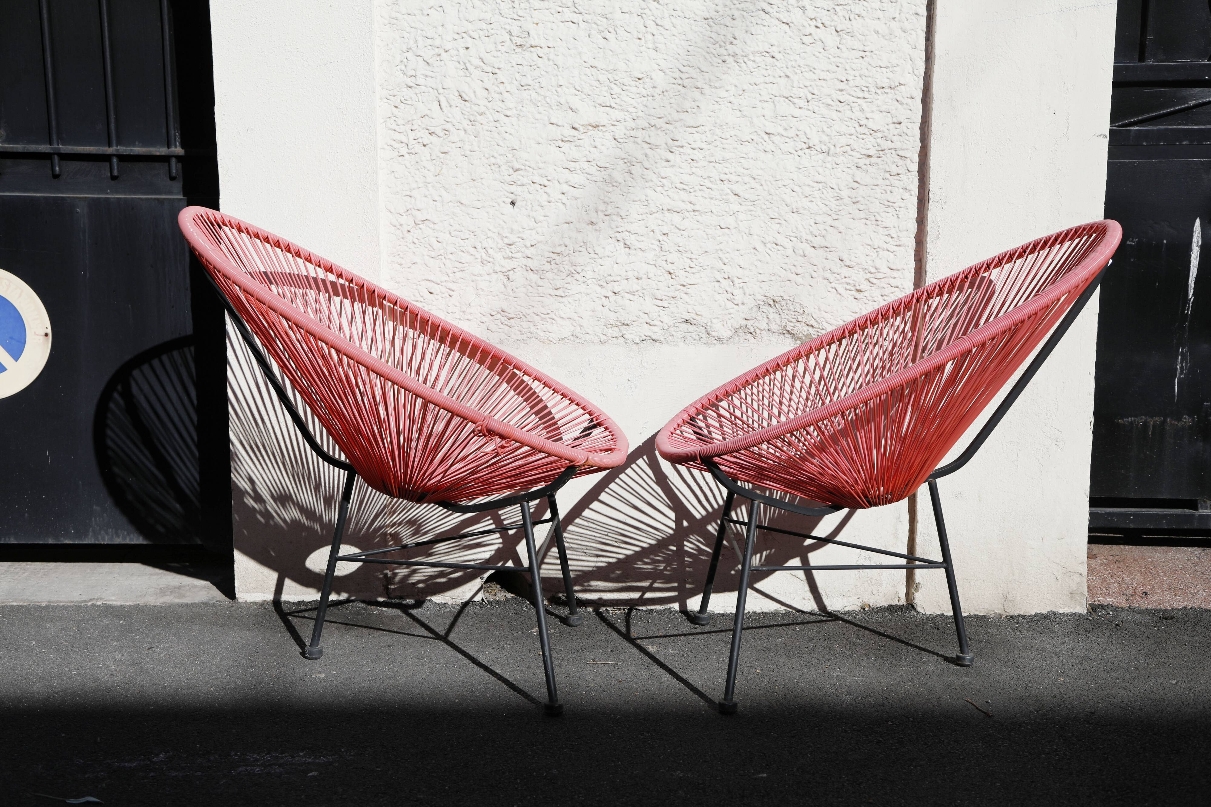 Pair of Scoubidou Acapulco chairs