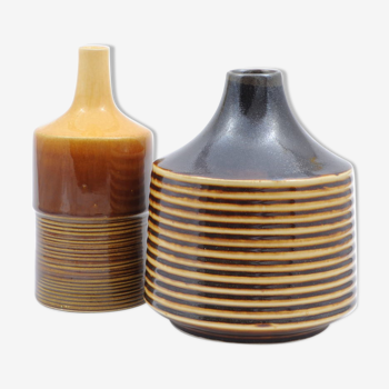 Set of 2 czechoslovakian ceramic vases