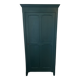 Wardrobe, Parisian bonnetière in fir, green in colour.