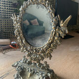 Psyche mirror in brass