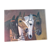 Tableau toile chevaux