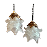 Duo of walking roses glasses Art Deco