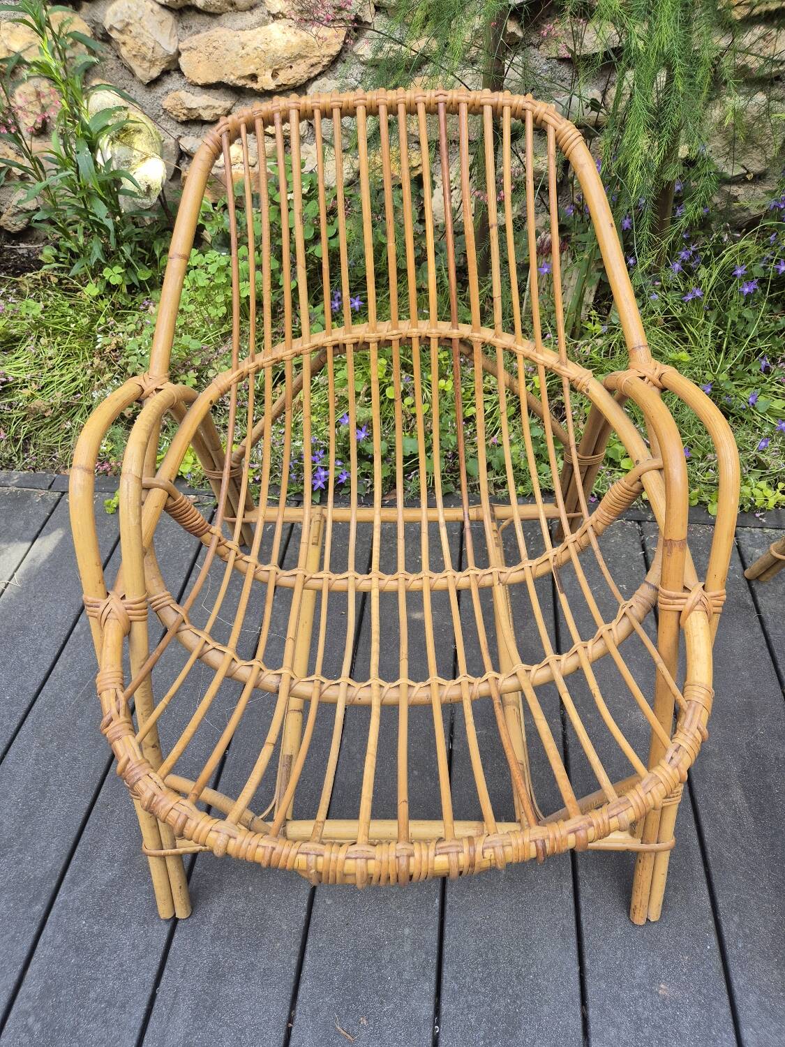 Rattan armchairs