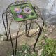 Plant stand, table, in wrought iron and vintage Vallauris ceramic