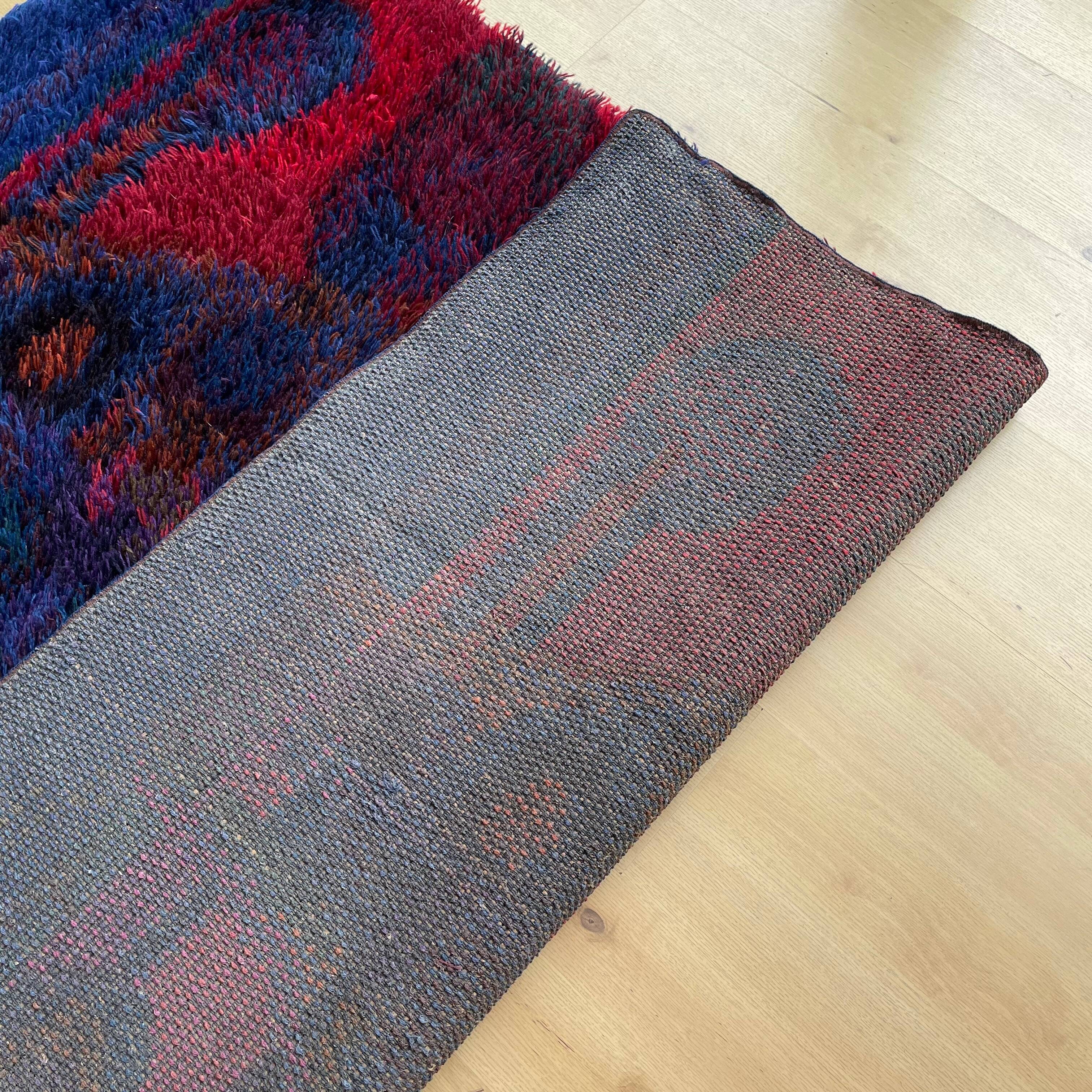 Original scandinavian rya rug by oili mäki for finnrya oy ab, finland