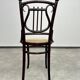 Curved wooden chair attributed to Thonet.