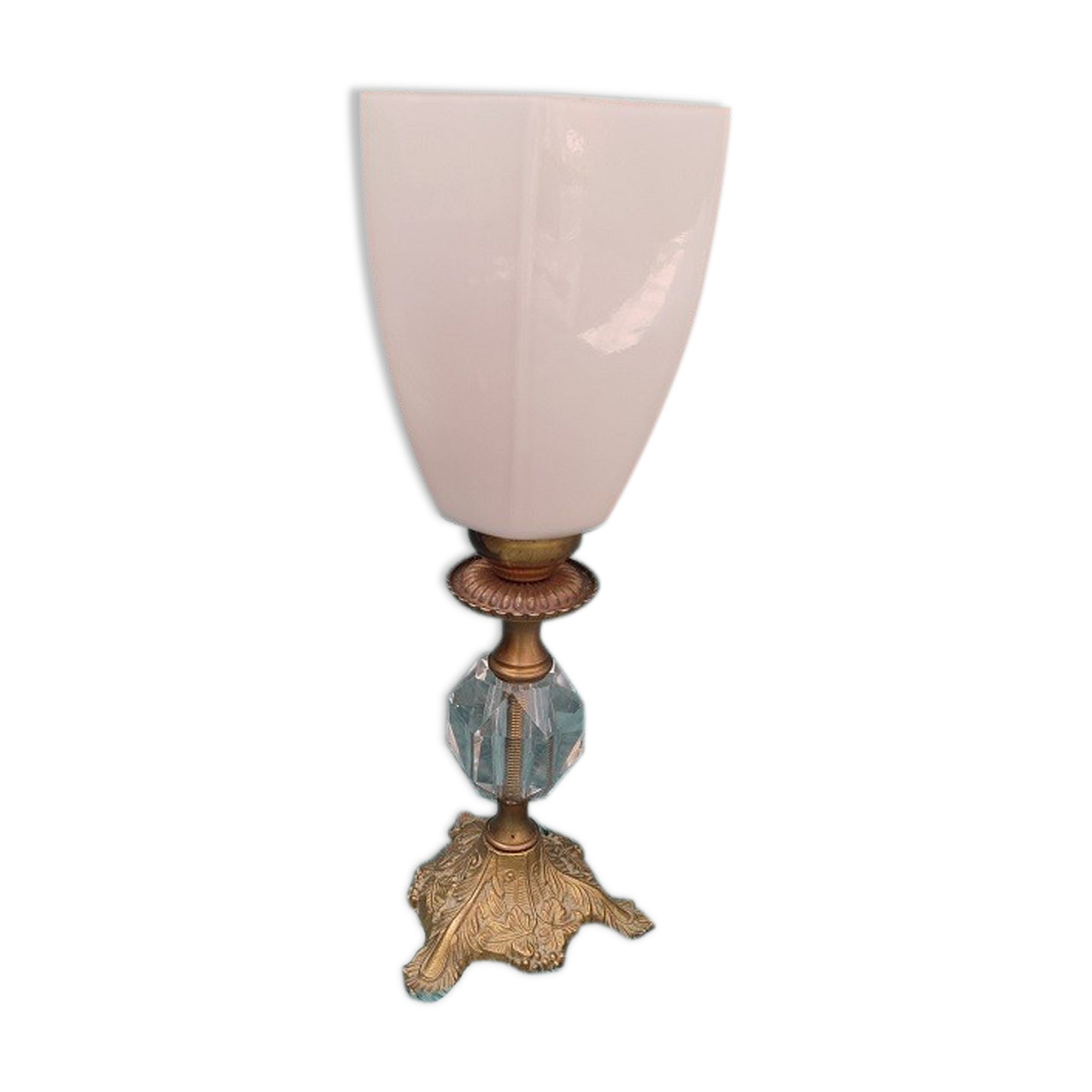 Bedside lamp living room Crystal tulip glass old vintage white dp 0422065