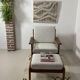 Danish teak armchair and ottoman, 1960s