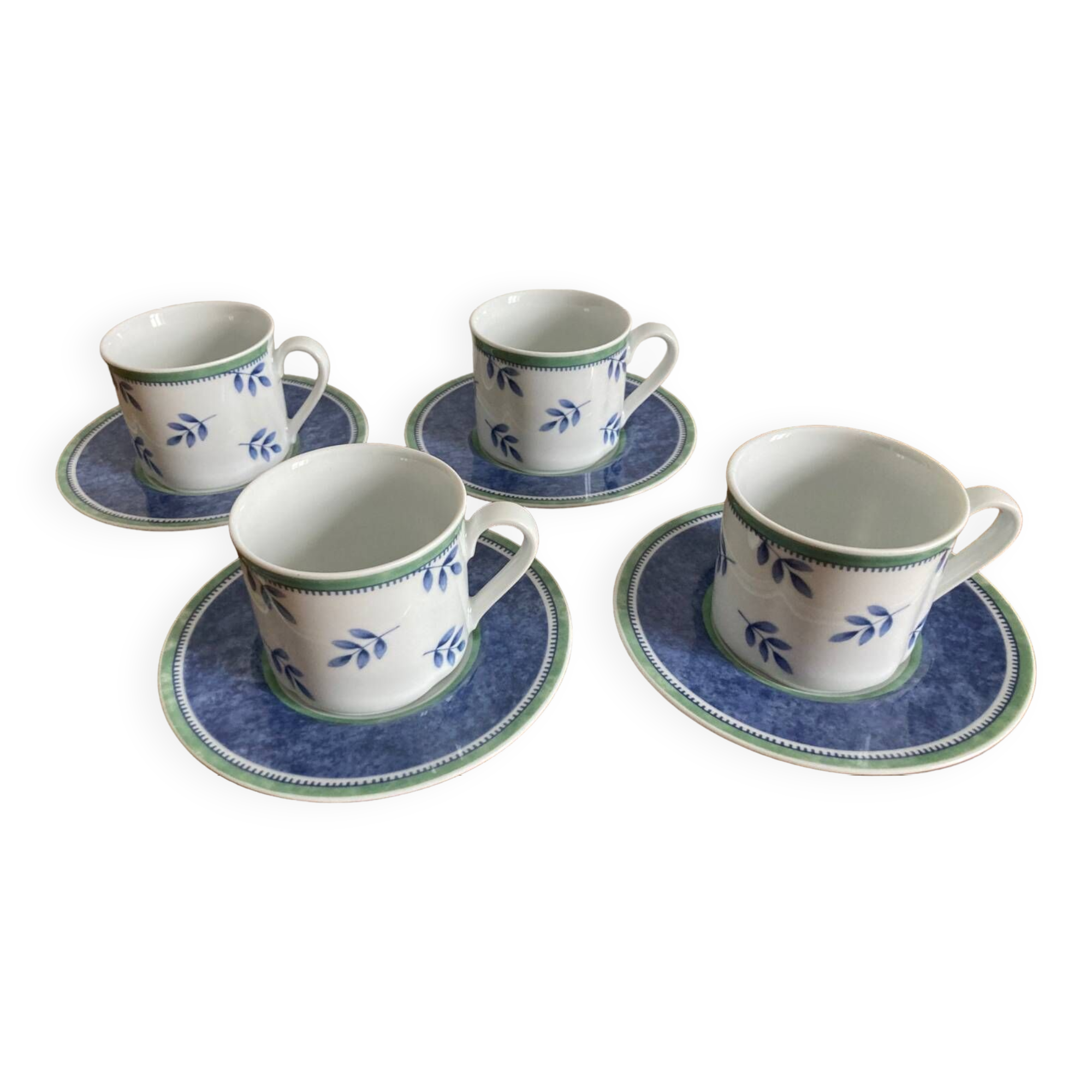 Set of 4 Villeroy boch cups and saucers