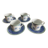 Set of 4 Villeroy boch cups and saucers