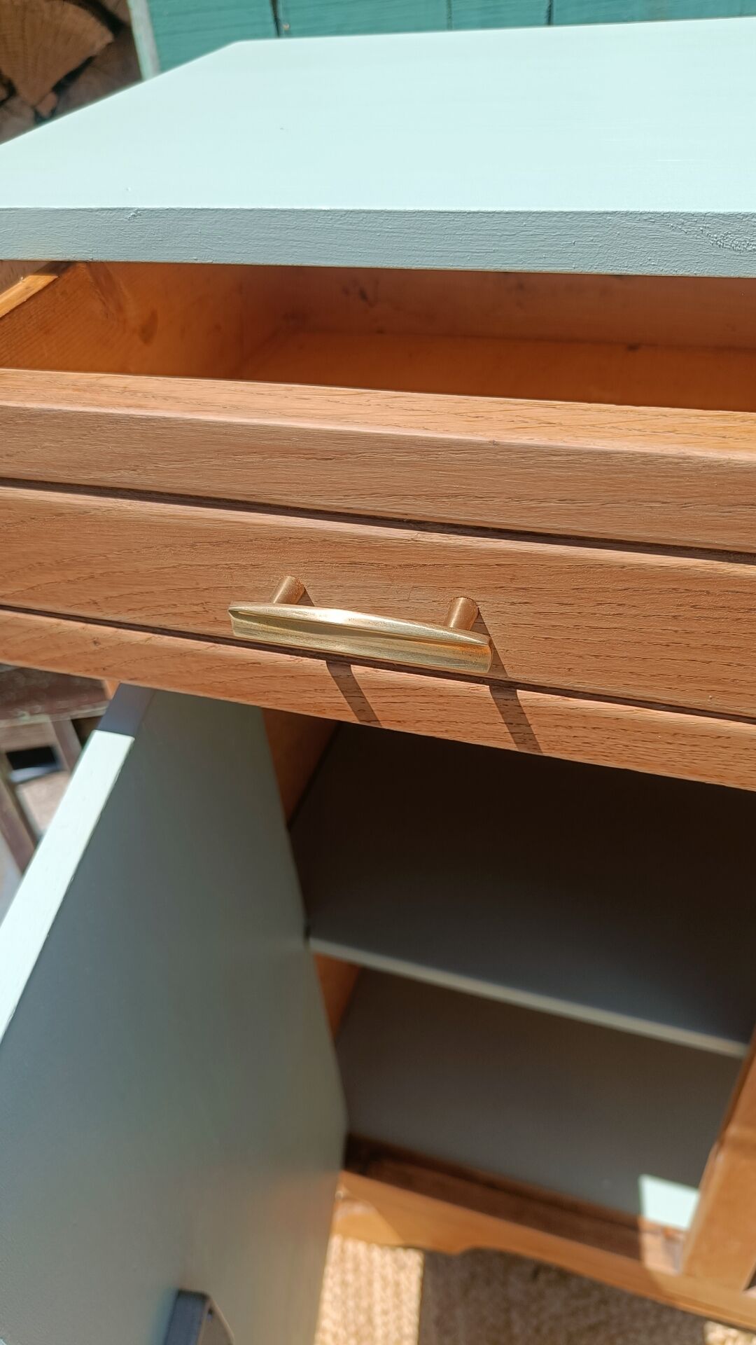 Revalued wood and green buffet